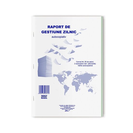 Raport de gestiune zilnic autocopiativ A4 2 exemplare 8+2 GRATIS!!!