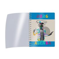 22+3 GRATIS! Agenda A5 datata zilnic 2026 spirala, 272 pagini, coperta carton si supracoperta plastic