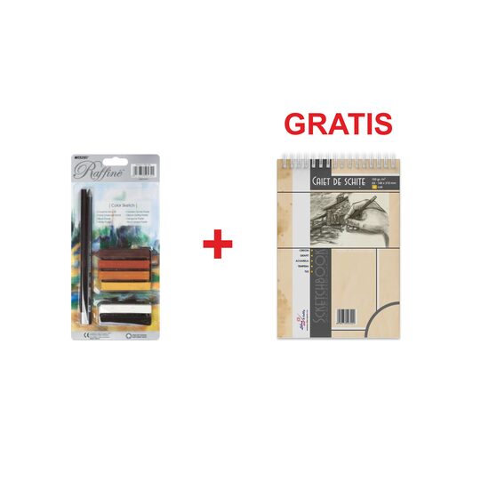Set creioane Marco - 5202-7991 + Bloc desen si schite A5 30 file carton de 150g Libra
