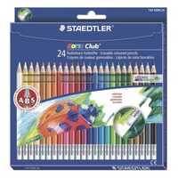 Creion color cu radiera set 24 Staedtler 144 50NC24