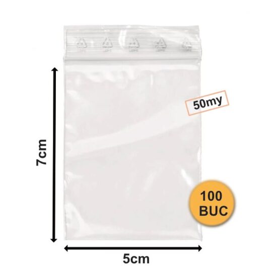 Punga zip  50X70mm  Set.100buc