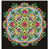 Planse de colorat Mandale, 12 file, carton desen 7 + 3 GRATIS