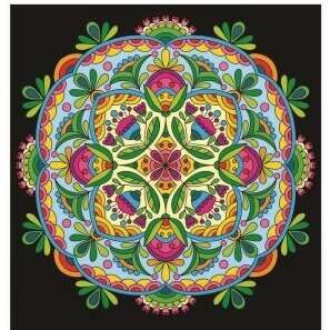 Planse de colorat Mandale, 12 file, carton desen 7 + 3 GRATIS