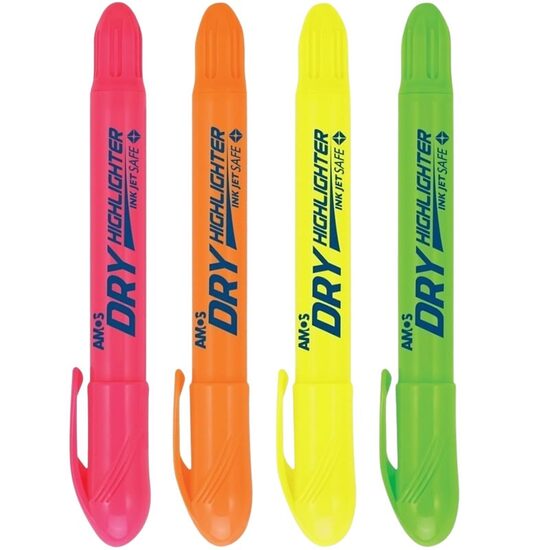Textmarker uscat Amos galben