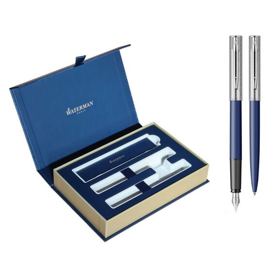 Set stilou + pix Waterman Allure DeLuxe albastru