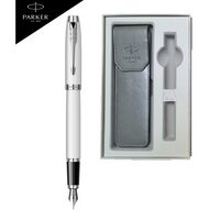 Set stilou + etui PARKER IM ROYAL alb