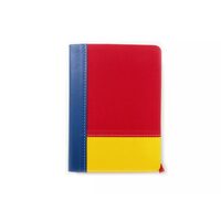 AGENDA A6 NEDATATA TRICOLORA CU ELASTIC AD