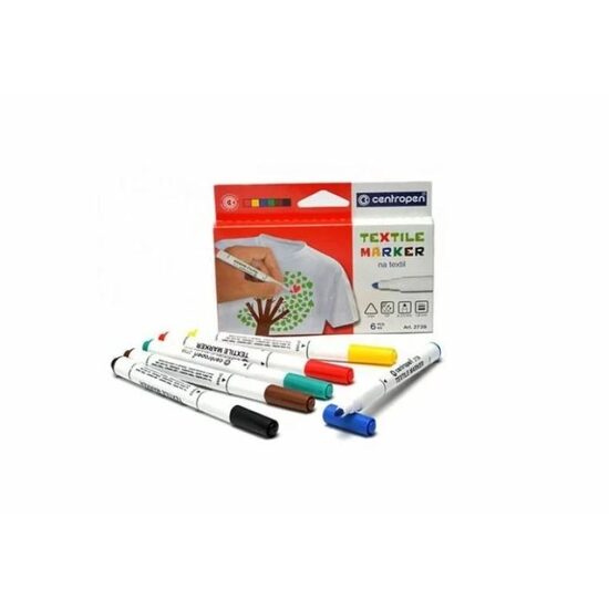 Marker textil CENTROPEN set.6 bucati 2739 06
