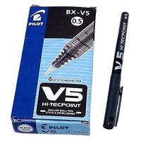 Roller Reincarcabil Pilot V5 Hi-Tecpoint, 0.5 mm negru 9+1GRATIS!