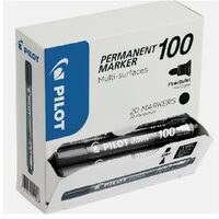Marker permanent Pilot 100 varf rotund negru 10+2 GRATIS!