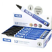 Marker permanent varf rotund Milan negru 10+2 GRATIS!