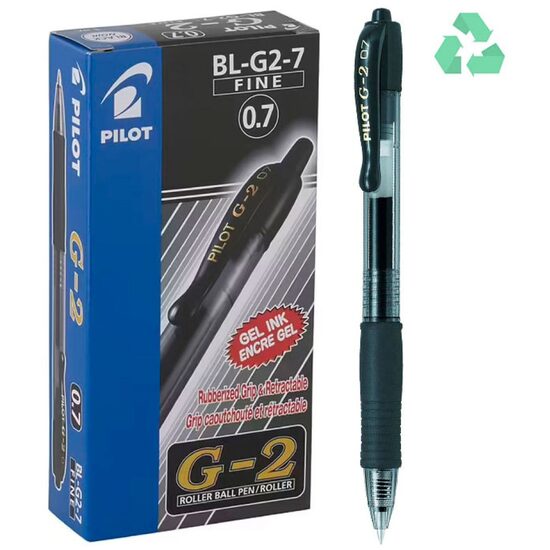Pix cu gel Pilot G2 cu mecanism 0.7 mm negru 10+2 GRATIS!