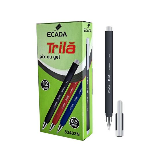 Pix Ecada cu gel Trila - 83403A negru 10+2 GRATIS!