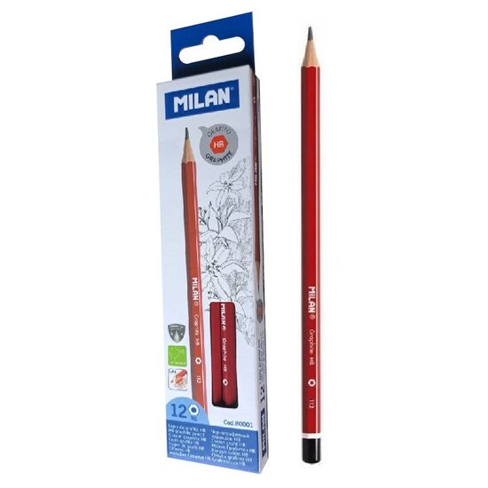 Creion grafit hexagonal MILAN HB -112 10+2 GRATIS!