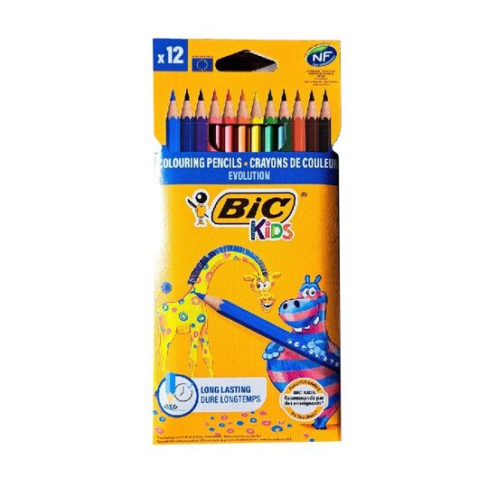 Creion color set 12 BIC Evolution Kids