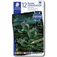 Creion color metalizat set 12 cutie metal 146M M12