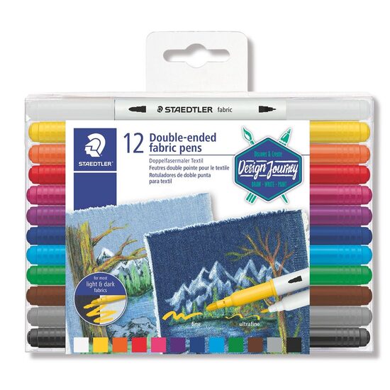 Marker permanent textil 2 capete set 12 3190 TB12