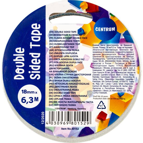 Banda dublu adeziva 18mmX6.3m CE 80152