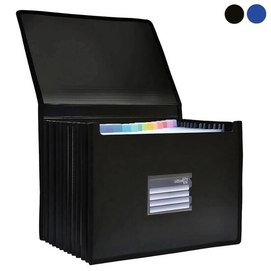 Mapa arhivare A4 12 comp Office Box negru/blue 41627-41667