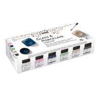 Vopsea sticla si portelan chalky set 6 Kreul