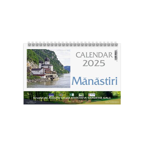 Calendar de birou 2025 Manastiri din Romania PERSONALIZAT