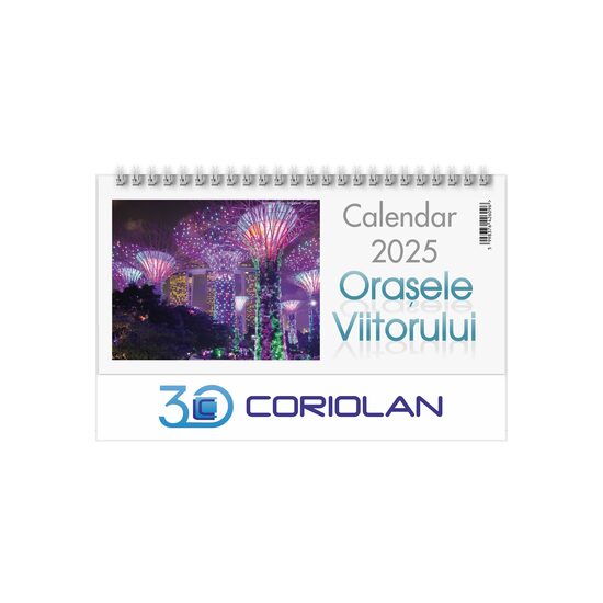 Calendar de birou 2025 Orasele Viitorului PERSONALIZAT