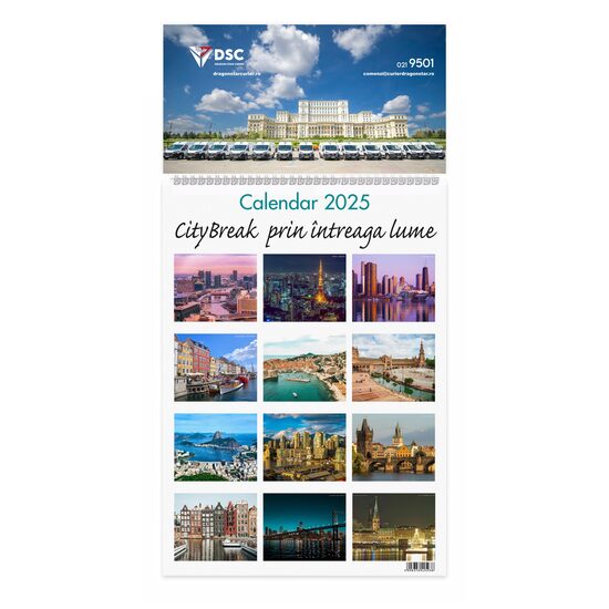Calendar de perete 2025 Citybreak 32x45 cm PERSONALIZAT