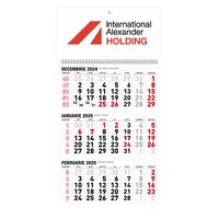 Calendar triptic 2025 negru/rosu Libra PERSONALIZAT