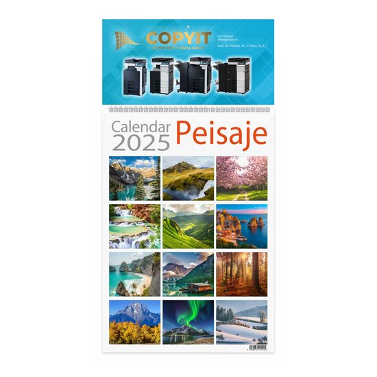 Calendar de perete 2025 Peisaje 32x45 cm PERSONALIZAT
