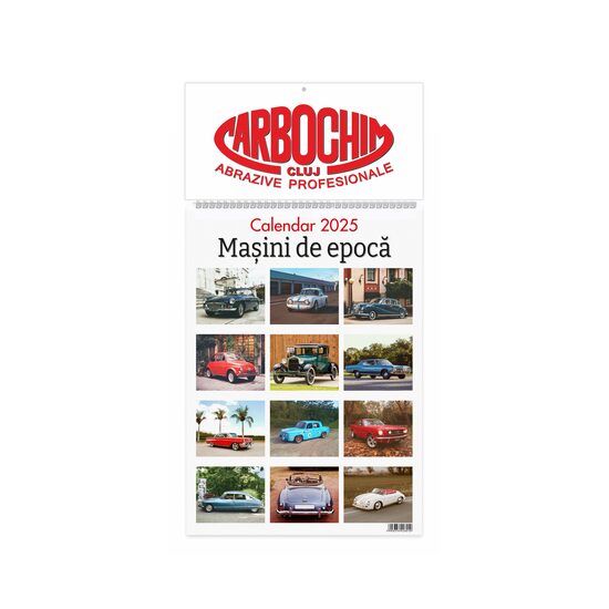 Calendar de perete 2025 Masini de Epoca 22x32 cm PERSONALIZAT