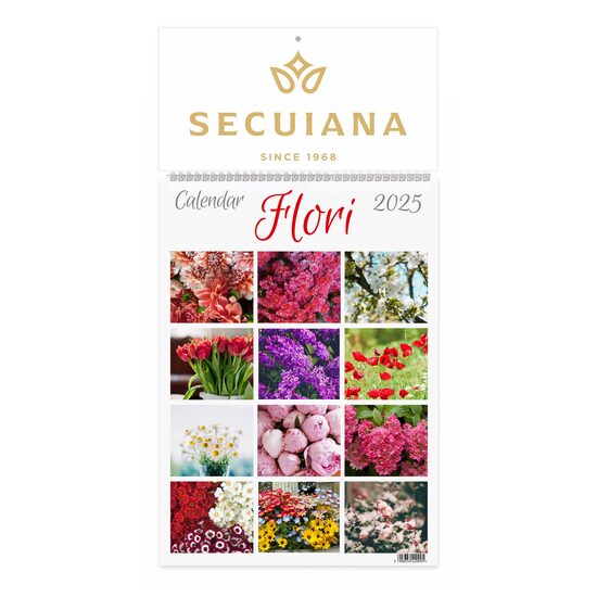 Calendar de perete 2025 Flori 32x45 cm PERSONALIZAT