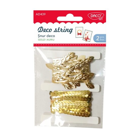 Accesorii craft - AD439 Snur deco auriu Daco