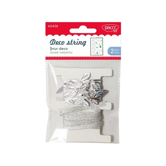 Accesorii craft - AD438 Snur deco argintiu DACO