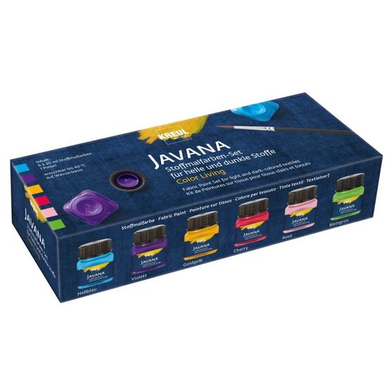 Vopsea textila Javana color living set 6 Kreul