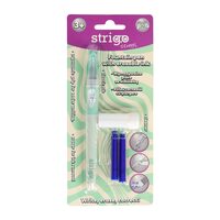 Stilou cu radiera Strigo + 2 rezerve + dispozitiv curatare-verde pastel SSC467