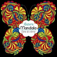 Carte de colorat Mandala Natura, 20x20 cm, 24 pagini 8 + 2 GRATIS!