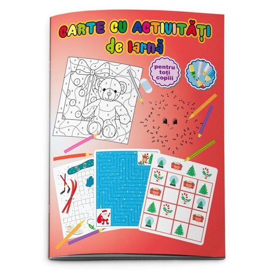 Carte cu activitati de iarna, A4 24 pagini 8 + 2 GRATIS!