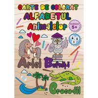  Carte de colorat Alfabetul Animalelor A4, 24 pagini 8 + 2 GRATIS!