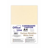 Carton A4 250gr Curious Metallics white gold top.20 coli