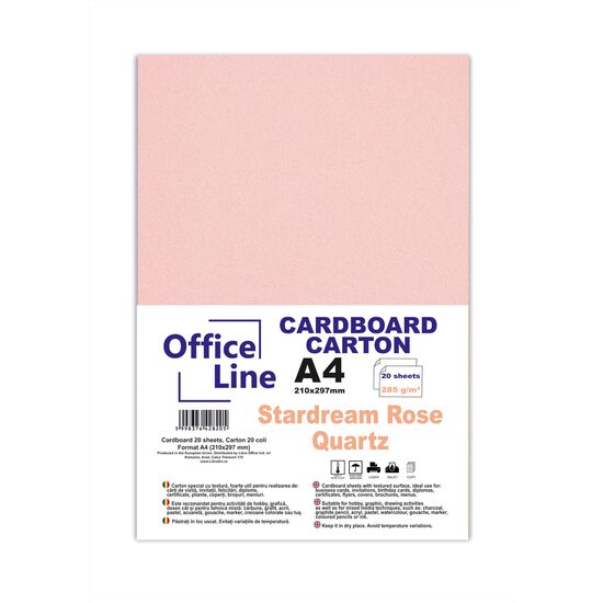 Carton A4 285gr Stardream Rose quartz top 20 coli