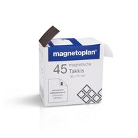 Patratele magnetice Magnetoplan set 45 cu dispenser 30 x 20 mm 15503