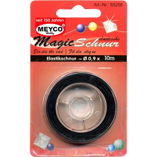 Snur negru elastic 0.9mmX8m 65258 MEY