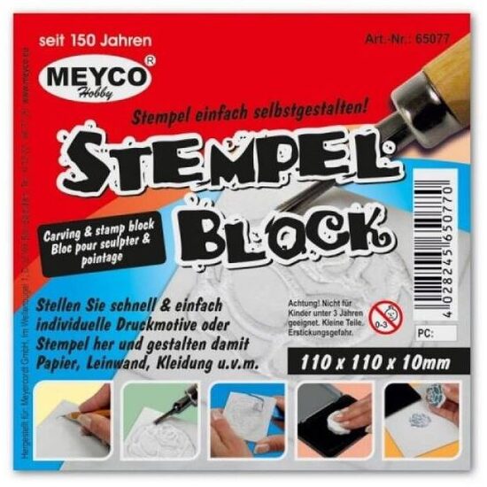 Bloc linogravura 11X11cmX10mm 65077 MEY