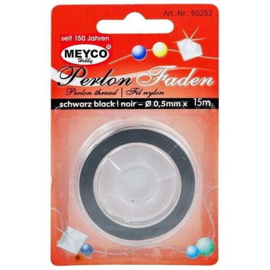 Ata Perlon 0.3mmX20m negru 65252 MEY