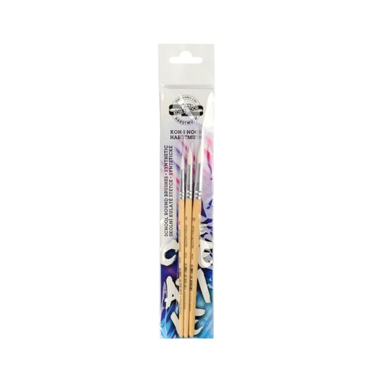 Pensule rotunde par sintetic set 3 9935 KIN