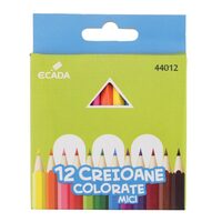 Creion color 12 mici Ecada - 44012*