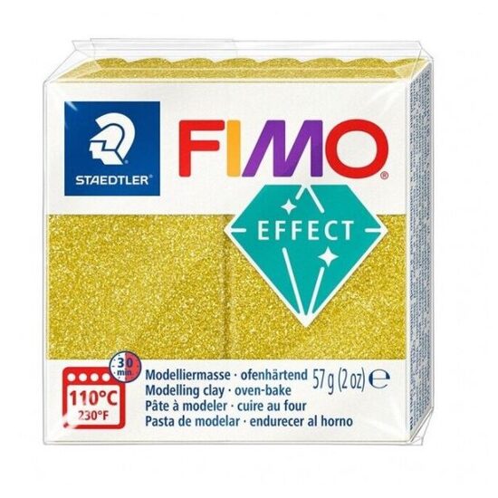 Fimo soft 56g cul 112 glitter auriu