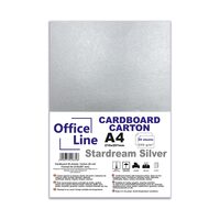 Carton A4 240gr Stardream 08 silver top.20 coli