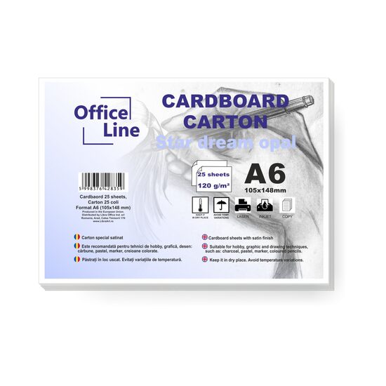 Carton A6 120gr Stardream 01 opal top.25 coli