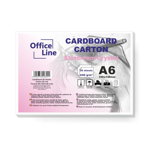 Carton A6 240gr Stardream 27 crystal top.20 coli